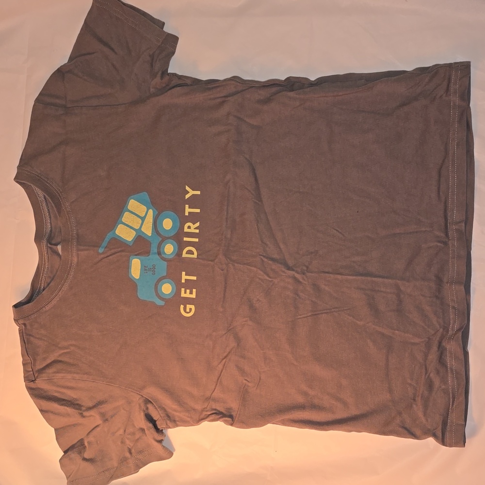 Life Is Good Boys Get Dirty Dump Truck Tee L (10)